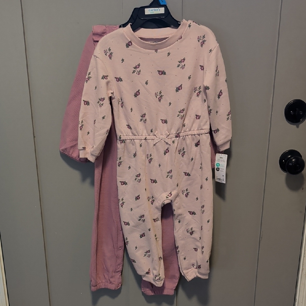 Carter's Light Pink Floral Footie
